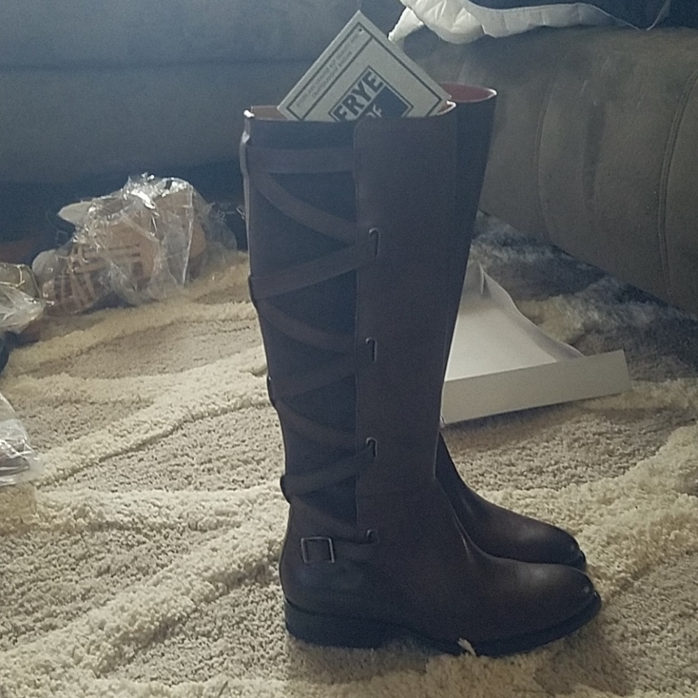 Frye strappy boots